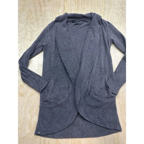 Barefoot Dreams Cozy chic Lite Medium Long Duster Purple Nylon/Rayon Blend - Picture 1 of 8
